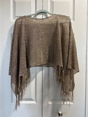 Ten Stories Up Gold Net Shawl